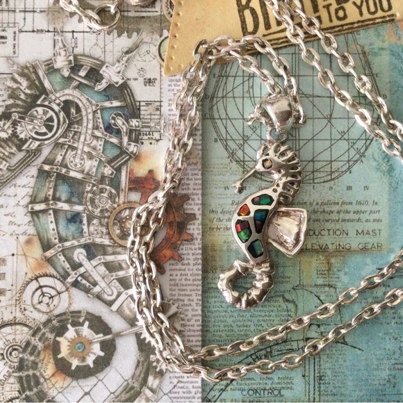 New Sterling Silver 18” Chain and Seahorse - Picture 8 of 10